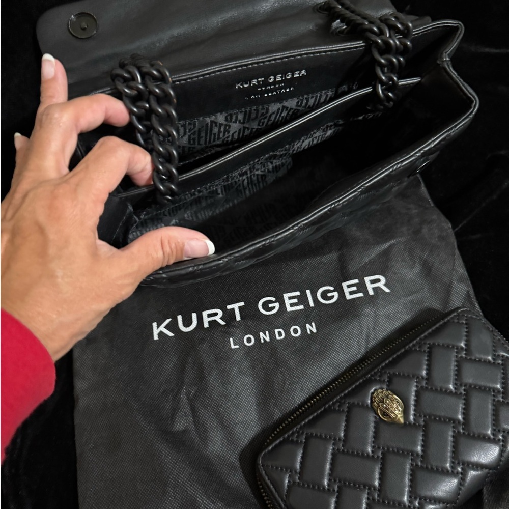 Kurt Geiger Black Quilted Wallet - Picture 3 of 3